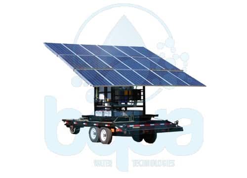 bqua mobile solar power reverse osmosis water treatment system