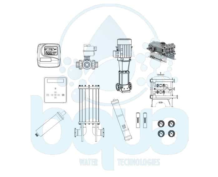 bqua water treatment reverse osmosis components 2D CAD