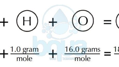 gram molecular weight of water molecule equals to gram atomic weight of Oxygen and Hydrogen atoms